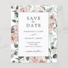 Floral Dusty Rosa Budget Casamento Salve A Data