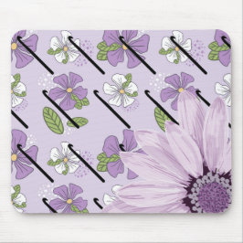 Floral e Crochet Hook Mousepad