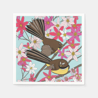 Floral e guardanapo de aves