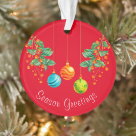 Floral E Ornamentos De Natal