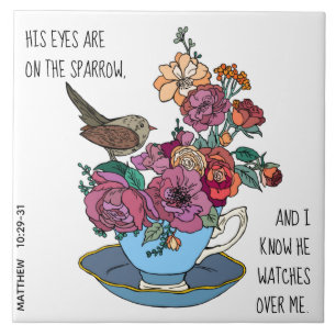 Floral e Sparrow, nosso verso de Matthew 10:29-31