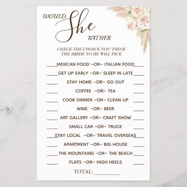 Floral Ela Preferencialmente cartão de jogo (Frente)