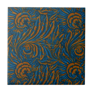 Floral Elegance Blue & Dourado, Artes e Artesanato