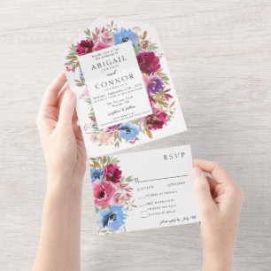 Floral Elegante Azul-Dusty-Blush