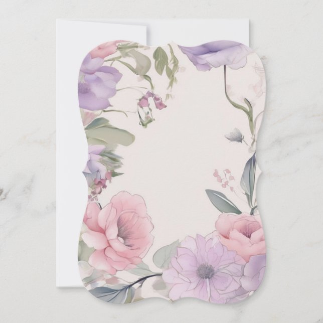Floral elements greeting card (Frente)