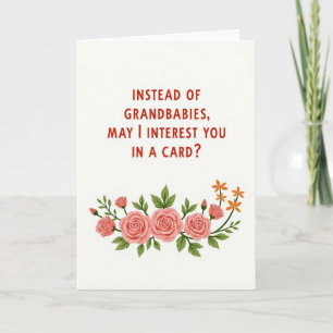 Floral em vez de cartão de bebês grandiosos