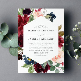 Floral Encantado| Convite para Casamento de Quadro