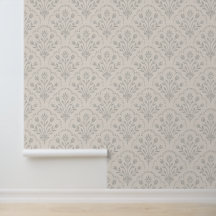 Floral Escamado Cinza Suave Atentuado Impressão em