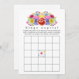Floral Espanhol Fiesta Chá de panela Bingo