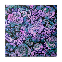 Floral Estilizado em Púrpura