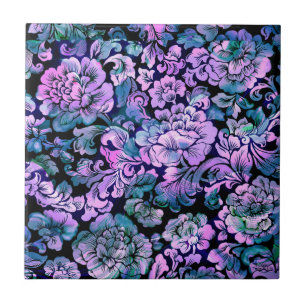 Floral Estilizado em Púrpura