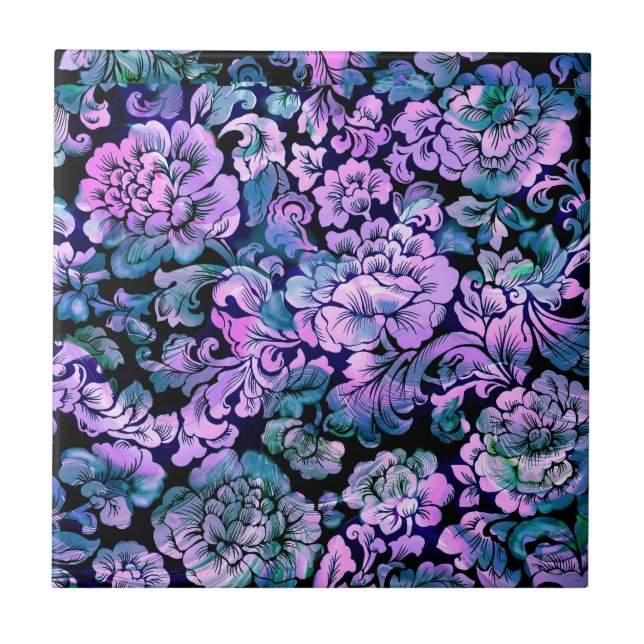 Floral Estilizado em Púrpura (Frente)