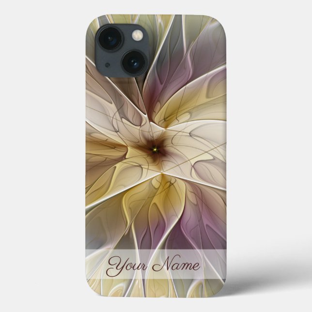 Floral Fantasy Dourada EggPlant Fractal Art Name (Verso)