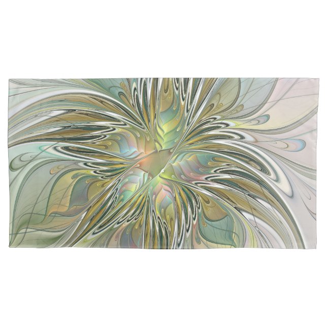 Floral Fantasy Moderna Arte Fractal Flor Com Doura (Frente)