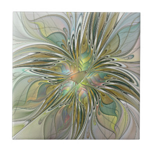 Floral Fantasy Moderna Flor De Arte Fractal Com Do