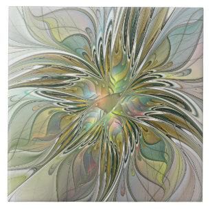 Floral Fantasy Moderna Flor De Arte Fractal Com Do