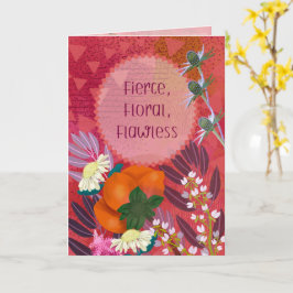 Floral Feroz, Cartão de Saudação Floral Mal-humora