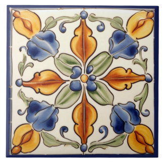 Floral Flor-Azul-Mediterrâneo Flor Simples