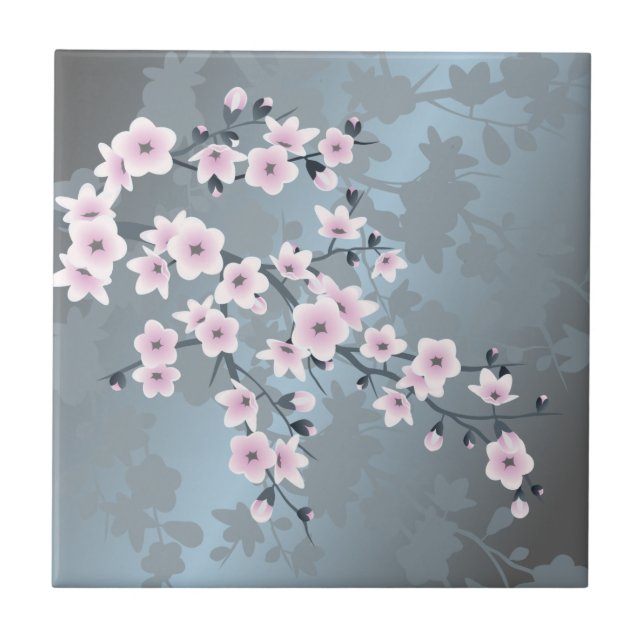 Floral Flor Flor Flor Pink Dusty Azul (Frente)
