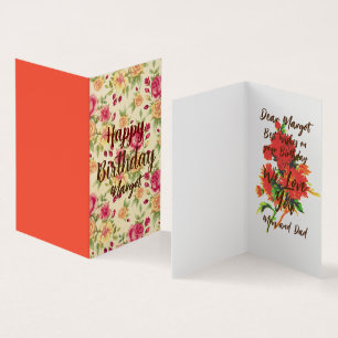 Floral Flourish Birthday deseja cores