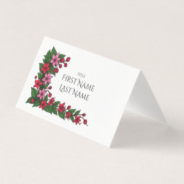 Floral Folded Card for party table