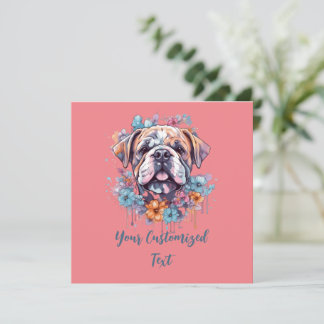 Floral Frenzy Bulldog: Embraço da Natureza
