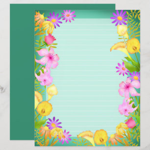 Floral Garden Aqua