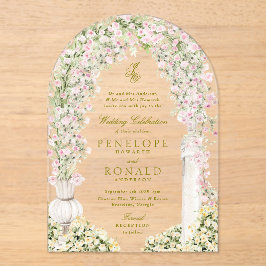 floral garden arch monogram wedding