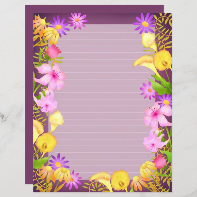 Floral Garden Magenta (Frente/Verso)