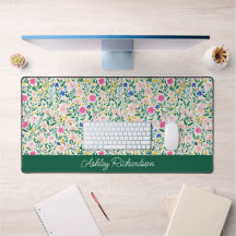 Floral Garden Personalized Desk Mat