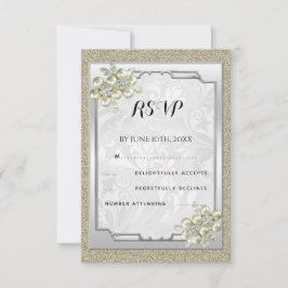 Floral Gem Enquadrado, Resposta para Casamento em 
