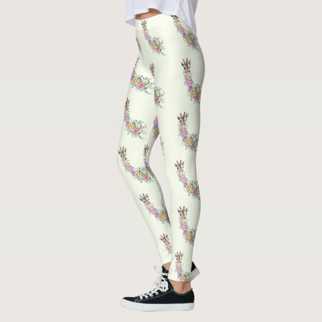 Floral Giraffe Leggings Primavera - Cores Personal (Esquerda)