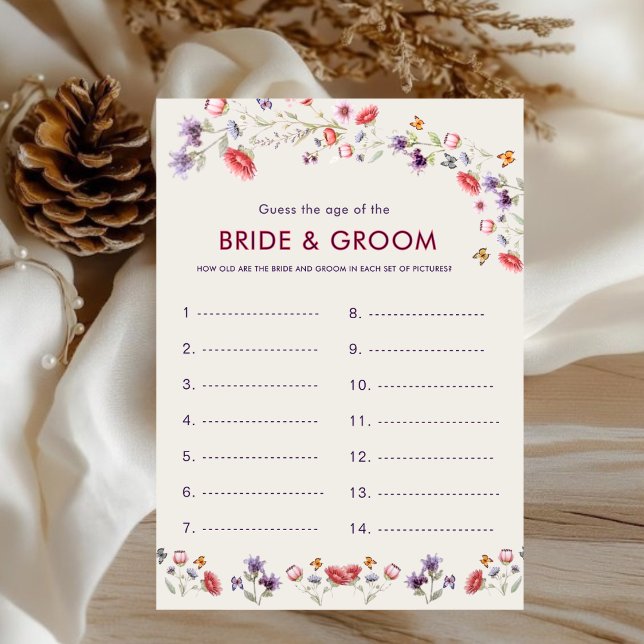 Floral Guess the Age Bridal Shower Game (Criador carregado)