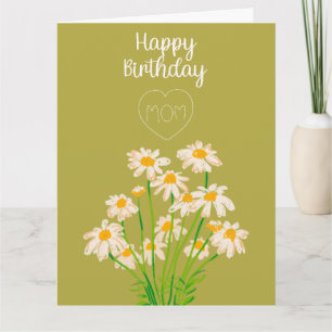 Floral Happy Birthday - Cartão de Mãe