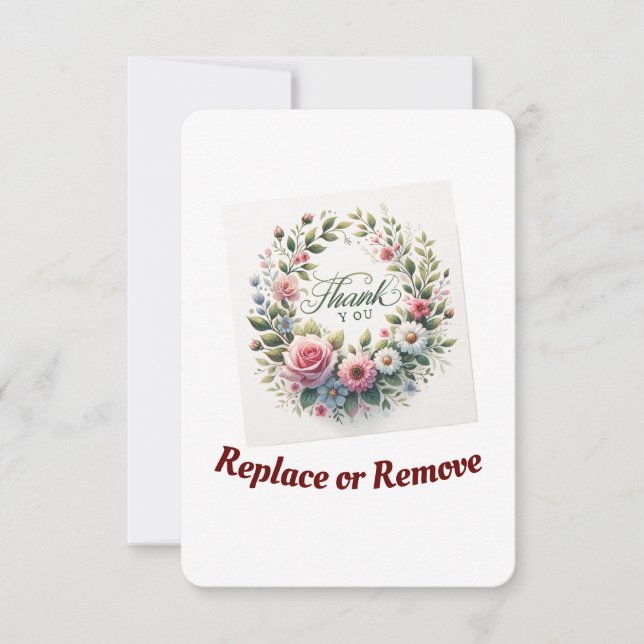 Floral Harmony Obrigado Cartões de Posto (Frente)