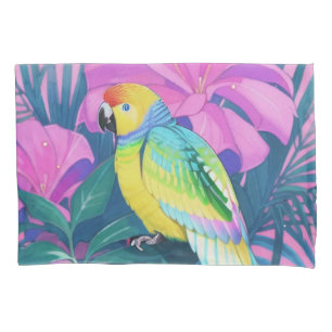 Floral/Havaí/Tropical/papagaio