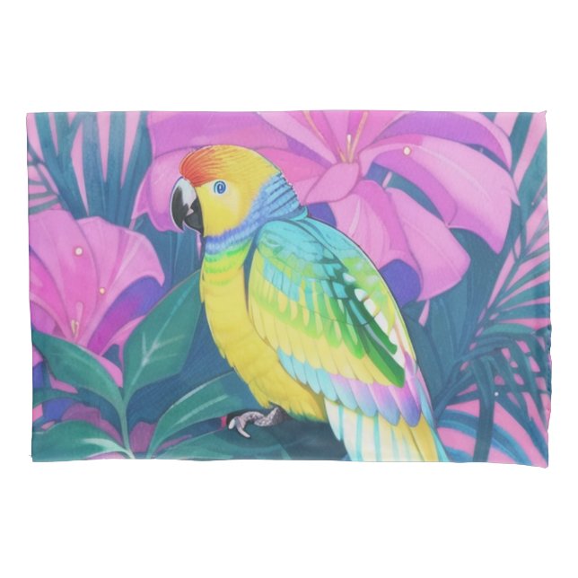 Floral/Havaí/Tropical/papagaio (Frente)