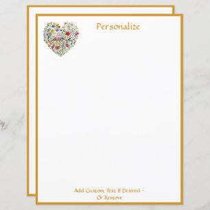 Floral Heart Buquê Love Elegant Chic Personalize