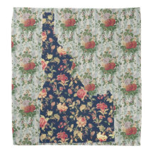 Floral Idaho State Bandana 2 Tone High Contras