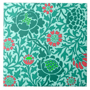 Floral Jacobino, Turquesa, Água & Coral