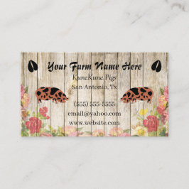 Floral Kune Pig Cartão de visita