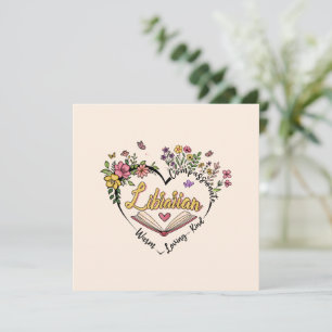 Floral Librarian Heart