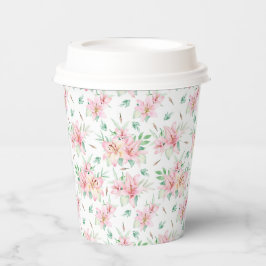 Floral Lily Paper Cups
