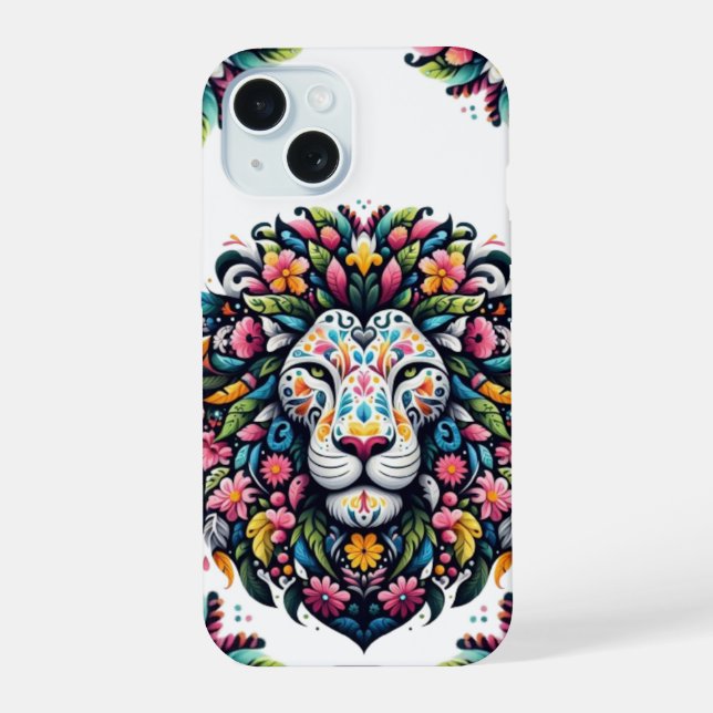 Floral Lion Silhouette (Verso)