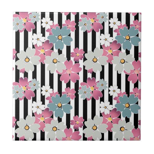 Floral, listrado (Frente)