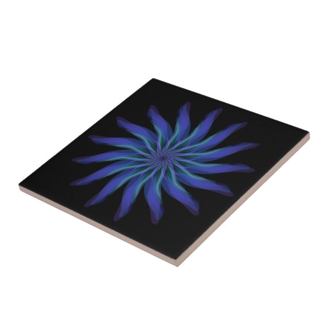 Floral Livre Magnífico Verde Azul Roxo    (Lateral)