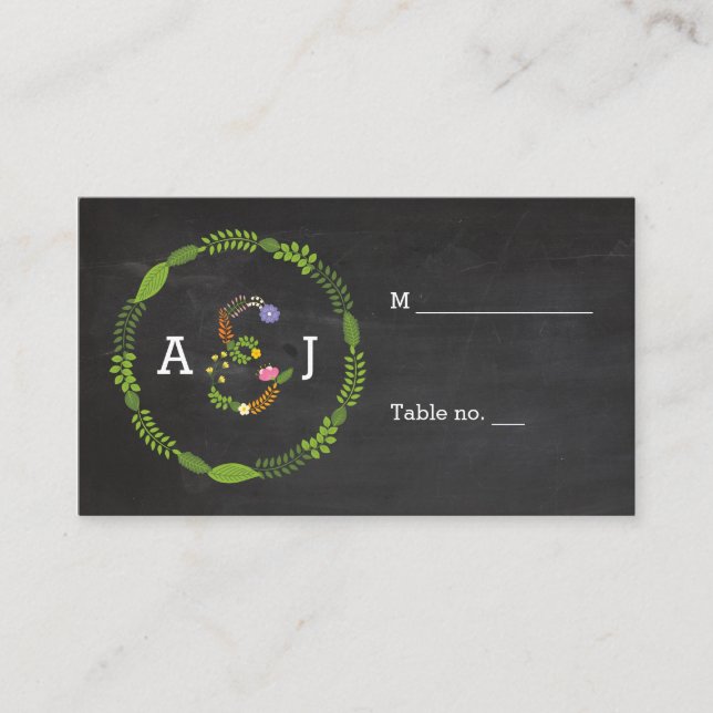 Floral LOVE Letras Cartões de Escolta de Casamento (Frente)