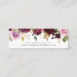 Floral Malhumorado Rústico | Cartões de Site de Ca