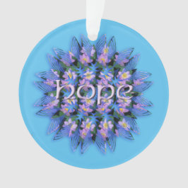 Floral Mandala Hope Amor Ornamento Acrílico Opcion