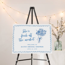 Floral Market Bridal Shower Welcome Sign